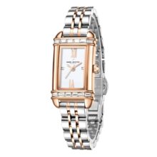 Daniel Hechter Paris Square Dial Watch for Women with Roman Indices and Stainless Steel Strap