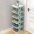 Black Olive Foldable Multi Layer Shoe Rack – Plastic Adjustable Space Saver Stackable Entryway Shoe Organizer For Closet Narrow Shoe Shelf Shoe Cabinet Free Standing Rack For Home, Office (5 Layer)