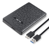 GLink GHD009-2.5″ USB 3.0 Premium External HDD Enclosure Case Cover for SATA SSD HDD for Laptop Hard Disks | High Speed USB 3.0 Upto 5 GBPS | Supports 6TB | Tool Free Installation | Black