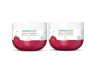 Mamaearth Beetroot Hydraful Light Moisturizing Cream With Beetroot & Hyaluronic Acid | For Hydrated Pink Glow | For Face, Hand & Body | 24H Moisturization | Quick Absorbing | Non-Greasy | Soft Moisturizer | 200 G (Pack Of 2)
