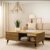 MATTERHORN Noir Coffee Table – 1000x550x500 mm (LxBxH), Engineered Wood & Steel with Black & Gold Legs, Free Assembly, 1-Year Warranty – Modern Center Table for Living Room (Almond Beige Finish)