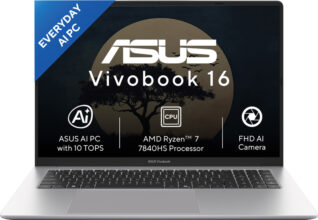 ASUS Vivobook 16 (2026) AMD Ryzen 7 7840HS – (8 GB/512 GB SSD/Windows 11 Home) X1652XA-MB033WS Thin and Light Laptop(16 inch, Cool Silver, 1.75 kg, With MS Office)