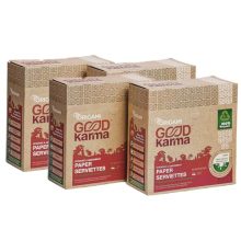 Origami Good Karma 2 Ply Unbleached Sustainable Tissue Paper Napkins – Pack Of 4 (50 Pulls Per Pack)