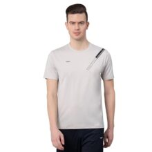 Red Tape Printed Light Grey Activewear T-Shirt for Men | Anti Microbial | High Stretch | Quick Dry RHP1097-M Light Grey