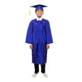 Desi Andaaz Kids Convocation Dress Graduation Gown and Cap Set | Breathable Polyester | Ideal for School, Nursery & Kindergarten Graduation(Blue1)(6-7 Years)