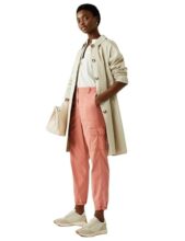 Lyocell Rich Cargo Tea Dyed Trousers T576261SOFT ORANGE (XS)