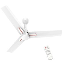 Polycab Wizzy Neo 1200Mm 5-Star Bldc, Remote Ceiling Fan For Living Room| 55% Energy Saving, 100% Copper, High Air Delivery, 6 Speed Setting, Free Installation | 4-Yr Warranty【White Rosegold】