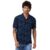 Spykar Blue Printed Half Sleeve Shirt for Men (Size: S)-MSHPS1BD221_Navy Blue