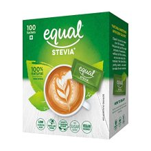 Equal Stevia 100% Natural Sweetener | Sugar Free | Diabetic Friendly | Vegan & Keto Friendly | 100 Sachet | Pack Of 1