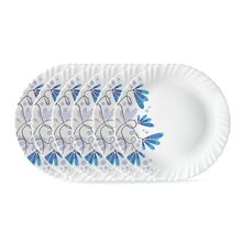 Larah By Borosil Twilight 6 Pcs Opalware Plate Set (Dia – 10 Inch), White