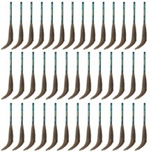 Zureni ZU-FIT-BR40 Floor Broom Stick Indian Brush Jhadu with Long Handle No Dust Made of Natural Grass for Home Kitchen Garage Pantry School Office Use (Pack of 40)