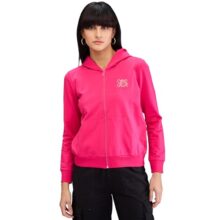 Spykar Red Full Sleeves Regular Fit Solid Sweat Shirts for Women (Size: XS)-WCSSS2BD004-Luminous Pink
