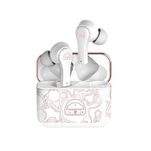 EKKO Earbeats T08 Bluetooth Truly Wireless in Ear Earbuds with mic, ENC Call Noise Cancellation, 40H Playtime,10MM Driver, Twin Connect, Massive Bass, Water Resistance Type C Siri & Google (White)