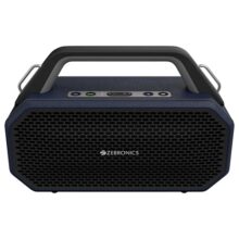 ZEBRONICS Prima, Portable Bluetooth Speaker, 90 Watts, Upto 9 Hours Playback, Dual 11.8cm Drivers, Dual Passive Radiators, BTv5.4 | TWS | AUX | USB, Carry Strap, Deep Bass, Splash Proof (Blue)
