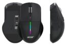Acer Prism Dual Mode Wireless Mouse I 2.4G + Bluetooth I Silent Click I 3200 DPI (800-1200-2400-3200) I Rechargeable 500mAh I RGB LED I 6 Buttons I Lightweight 87g I Ergonomic Design for Laptop PC Mac