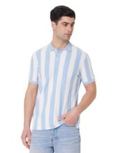 United Colors of Benetton Vertical Stripe Pique Polo