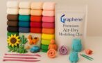 Graphene 24 Pcs Air Dry Modelling Clay Set With 3 Sculpting Tools Creative Diy Art & Crafts Play Set Non Toxic Dough Birthday Return Gift For Boys Girls Clay For 3-10 Years Kids Color As Per Stock
