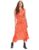 Tommy Hilfiger Womens Printed Round Neck Dress_8905183020567 Orange