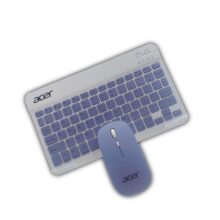 Acer Nano Pad Rechargeable Bluetooth Keyboard & Mouse Combo, 3 DPI Upto 1200 DPI, 78 Keys Anti Slip Back, Ultra Thin Design for Tablet, Laptop, Mobile, 10m Working Distance, Scissor Footed (Purple)