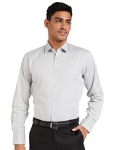 Amazon Brand – Symbol Men’s Solid Cotton Formal Shirt | Plain | Full Sleeve – Regular Fit (Available in Plus Size) (L.Grey_38)