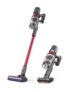 AGARO Supreme Cordless Vacuum Cleaner 400W Brushless Motor, 25 kPa Suction Power, 3 Adjustable Suction Modes, Adjustable Head, Bagless Dry Vacuuming, Red with 2 in 1 Mopping and Vacuum(Red)