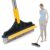 Bathroom Cleaning Brush with Wiper Tiles Cleaner with Long Handle 120° Rotate Bathroom Floor Scrub (2 in 1 Brush)