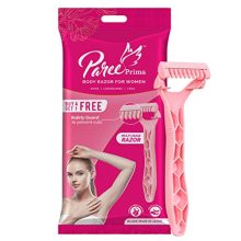 Paree Prima Premium Full Body Razors For Women, Pink, 5 Count