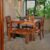 Custom Decor Carlsbade Solid Sheesham Wood 4 Seater Dining Table Set | with 3 Chairs and 1 Bench – Honey Teak Brown
