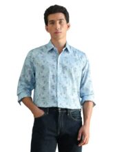 Arrow Men’S Floral Full Sleeves Slim Fit Semi-Cutaway Collar Cotton Shirt