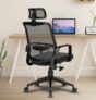 Da Urban® Dysen Office Chair, High Back Mesh Ergonomic Home Office Desk Chair With 1 Year Warranty,Tilt Lock Mechanism (Black)