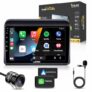 Audio Wheels Maruti Ertiga 2010+: 9-Inch 1280P IPS Android 2/32 Car Display with Gorilla Glass – Double Din Car Stereo, Android 13,+ AHD Camera & Dashboard Frame (Maruti Ertiga 2010+)