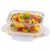 CELLO Fit & Fresh Rectangle Lunch Box Container for Daily Use 370 ml, Clear | Microwave & Fridge Safe Toughened Glass Airtight Food Storage Tiffin Box Container for Kitchen, Travel & Office Use