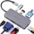 eller santé® USB C Hub Hyperion 9IN1 Type C Hub, 4K HDMI Output, USB 3.0, SD/Micro SD Card Reader, VGA, Ethernet & Audio Jack for MacBook Pro, MacBook Air, and Other Type-C Enabled Device (Grey)