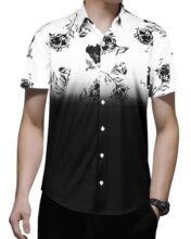 Noble Monk Men’s Regular Fit Shirt | Floral Print Spread Collar |Half Sleeve Casual Shirt for Men