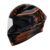 STUDDS Thunder D11 ISI and DOT Certified Full Face Helmet for Men and Women with Clear Visor – Black Orange L