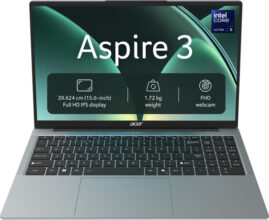 Acer Aspire 3 (2026) AI PC, Backlit Keyboard Intel Core Ultra 5 115U – (8 GB/512 GB SSD/Windows 11 Home) A325-55 Notebook(15.6 inch, Steel Gray, 1.72 kg)