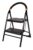 Cipla Plast 2 Step Ladder For Home Use | Heavy Duty Alloy Steel Foldable Step Ladder With Anti Skid Shoes And Extra Strong Wide Steps Milano 2 Steps | Gec-L2M (Black)
