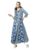 ishin Women’s Cotton Blue Embellished Anarkali Kurta