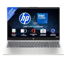 HP 15, Intel Core 5 120U (8GB DDR4, 512GB SSD) FHD, Anti-Glare, Micro-Edge, 15.6”/39.6cm, Win11, M365 Basic(1yr), Offic24, Silver,1.65kg, fd1444TU, FHD Camera w/Privacy Shutter, Backlit Laptop