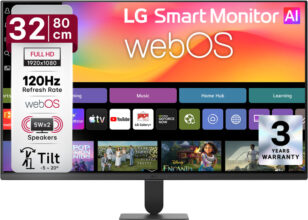 LG Smart AI 81.28 cm (32 inch) Full HD VA Panel Monitor (32U501SB-B)(Response Time: 5 ms, 120 Hz Refresh Rate)