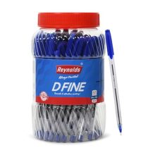 Reynolds DFINE Ball Pen SET – 50 BLUE PENS WITH COMFORTABLE GRIP |BLUE BALL PENS FOR WRITING | PEN FOR STUDENTS & OFFICE STATIONERY | 0.7 mm TIP SIZE