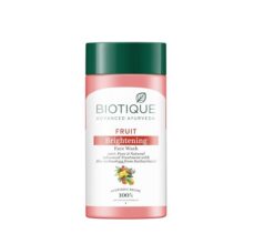 Biotique Fruit Brightening Face Wash| Ayurvedic and Organically Pure| Advanced Swiss Technology |100% Botanical Extracts| Suitable for All Skin Types | 15ml