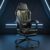 DROGO Phantom Ergonomic Gaming Chair with Premium PU Leather Fabric, Linkage Armrest, Adjustable Neck & Lumbar Pillow | Computer Chair for Study | Home & Office Chair with Recline (Black/Green)