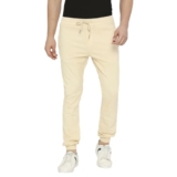 Spykar Beige Jogger Fit Mid Rise Trousers for Men
