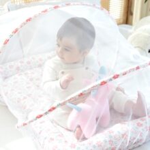 TIDY SLEEP Mattress with Mosquito Net, Mosquito Protection Mattress, Size: 90cm x 65cm x 10cm Drop