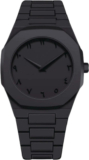 SABR Modern Arabic Numeral Watch with Polycarbonate Band, Octagonal Case, for Men Black Minimalist Watch with Arabic Numerals Modern Wrist Watch Analog Watch  – For Men & Women