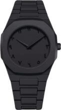 SABR Modern Arabic Numeral Watch with Polycarbonate Band, Octagonal Case, for Men Black Minimalist Watch with Arabic Numerals Modern Wrist Watch Analog Watch  – For Men & Women