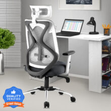 ASTRIDE Ergofit BIS Certified Ergonomic High Back, Synchro Tilt Mechanism Mesh Office Adjustable Arm Chair(Grey, Optional Installation Available)
