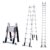Bathla 18.5 Ft A-Type Foldable Aluminium Telescopic Ladder With 18 Steps | Portable & Compact | 2-Year Warranty | Multi-Purpose Ladder For Home, Industrial & Outdoor Use