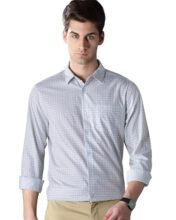 British Club Geometric Print Slim Fit Shirt | Stylish Casual Look with Unique Patterns | Lightweight for Office, Outings | Tailored Slim Fit for Work
